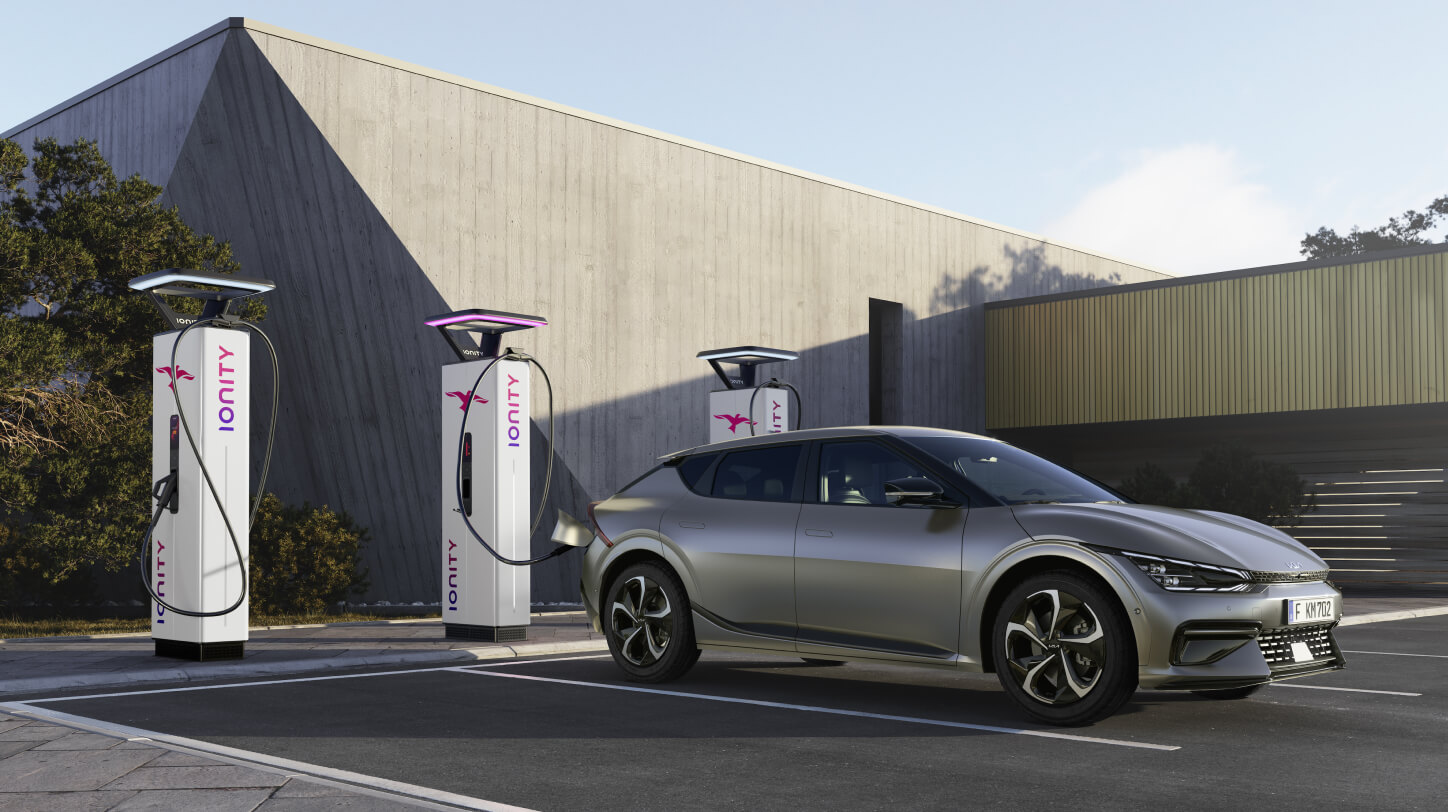 Kia EV6 charges with IONITY