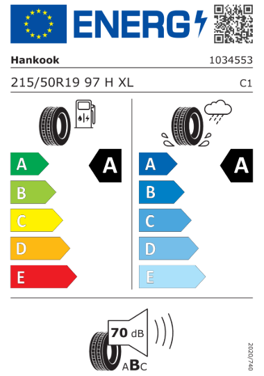 Kia Tyre Label  - hankook-215-50R19