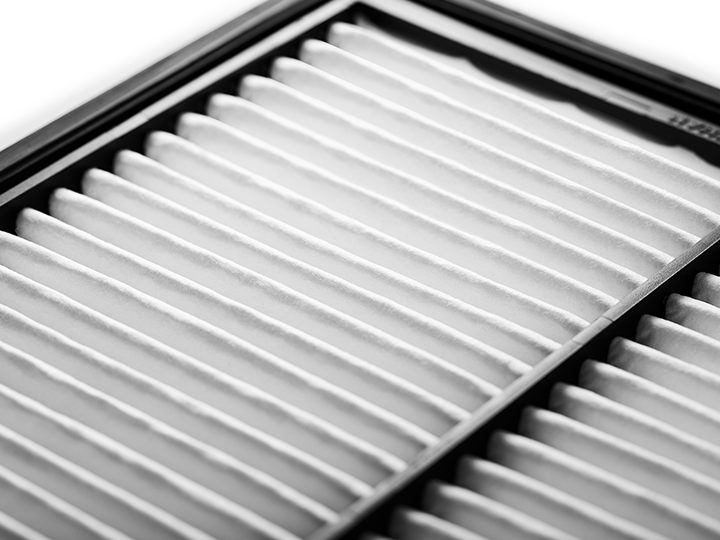 Service Advisor holding the air filter and present it to a customer 