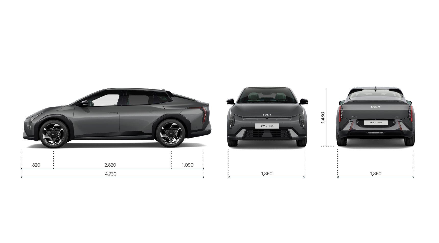 Kia EV4 Dimensions - all