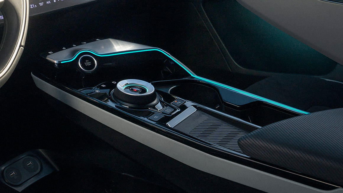 Interior with ambient mood light.