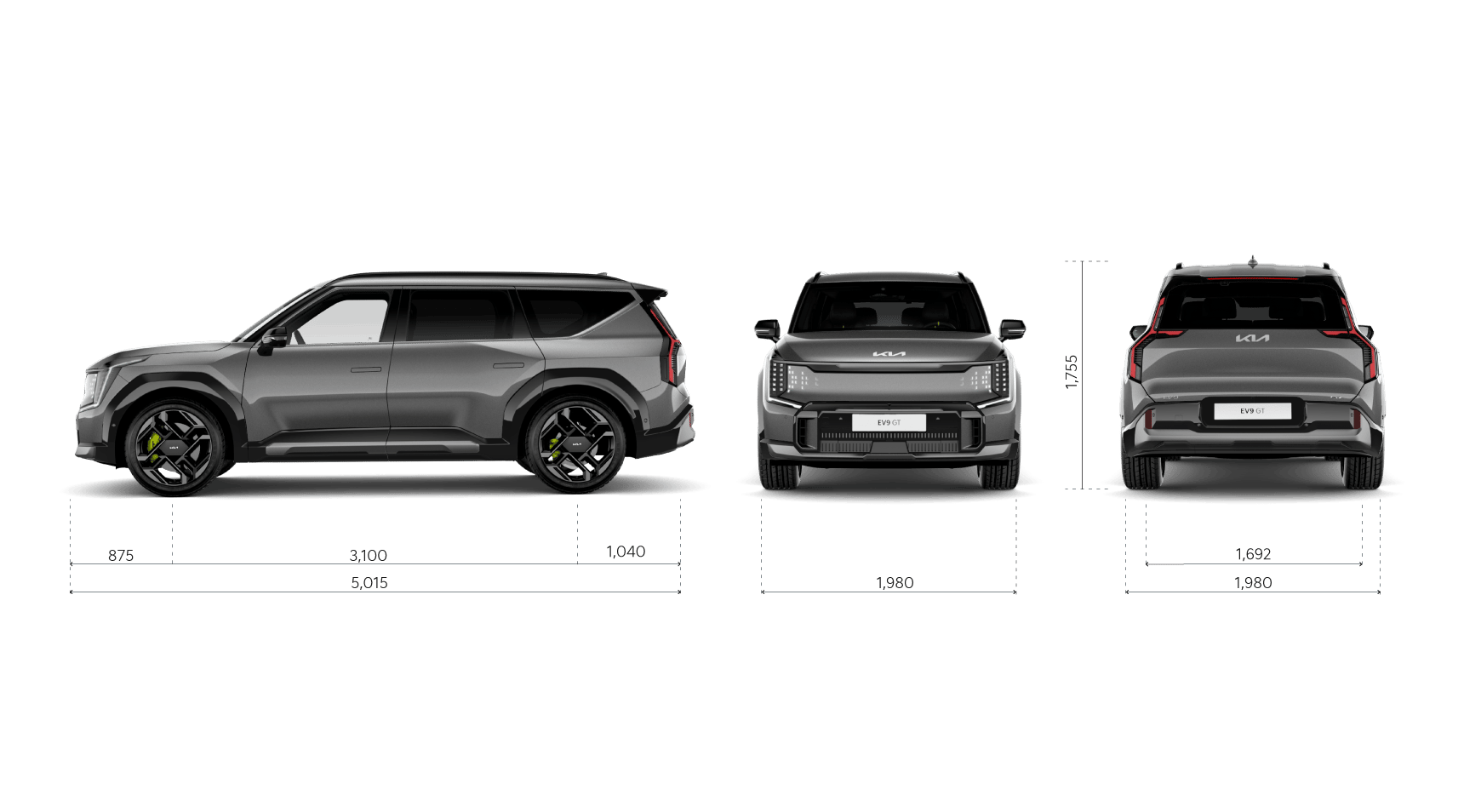 EV9 GT Vista laterale/anteriore/completa
