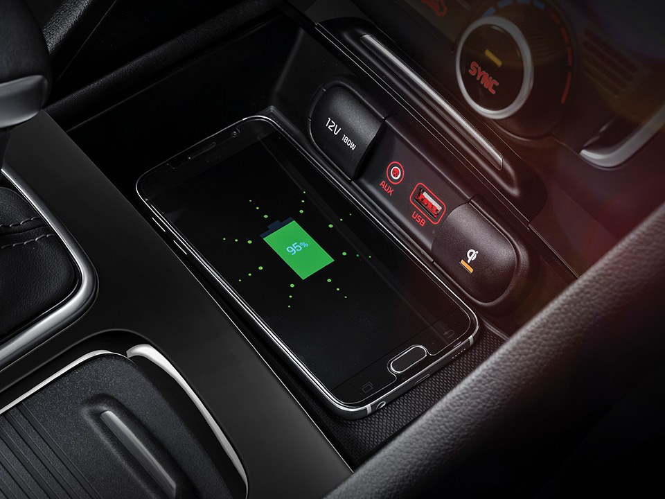 Kia Optima Sportswagon – draadloze lader voor mobiele telefoons