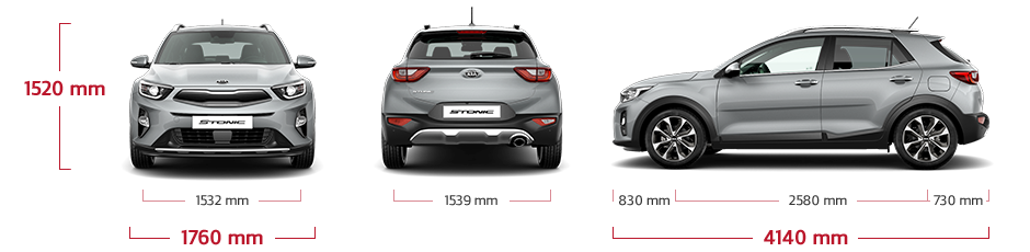 Kia Stonic helstu mál