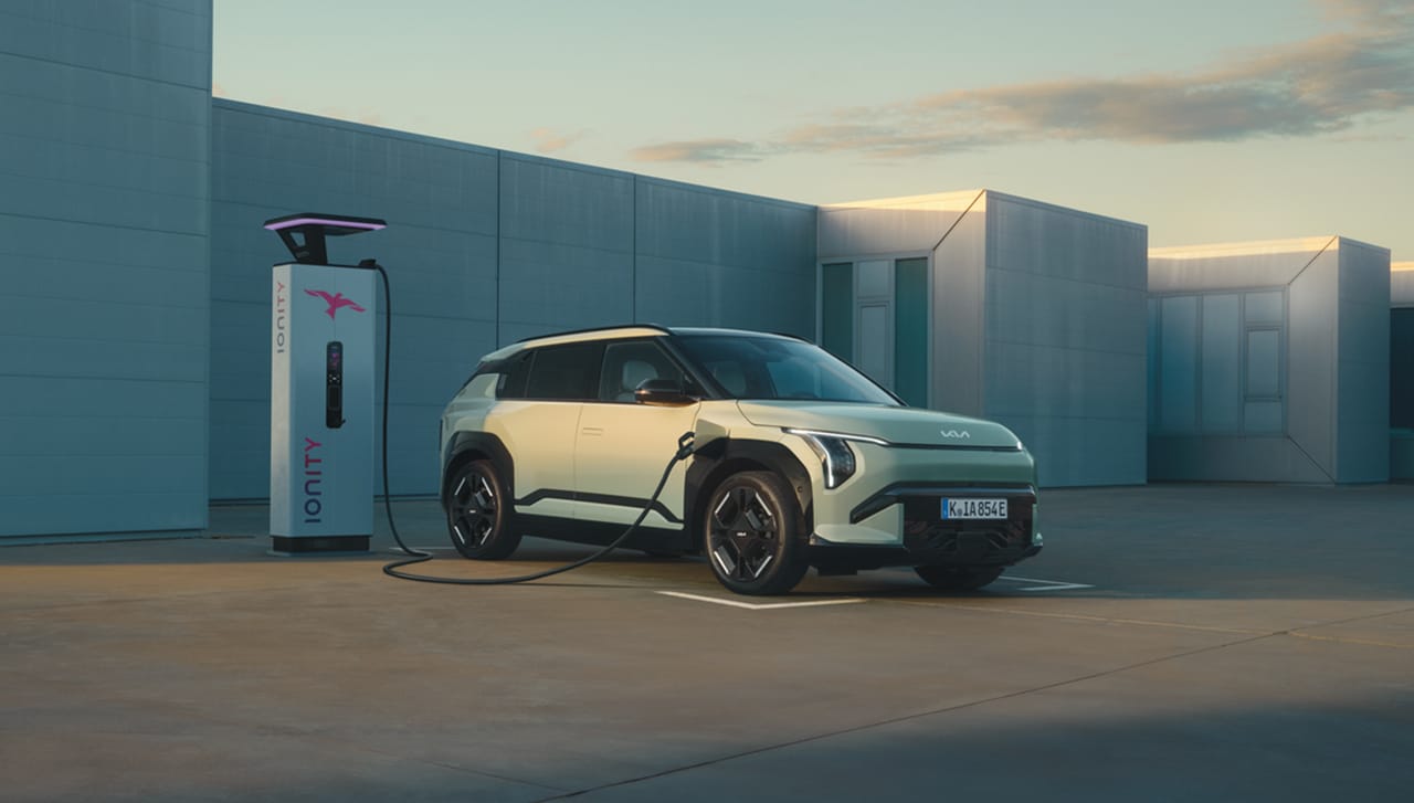 Curvy road in a forest.