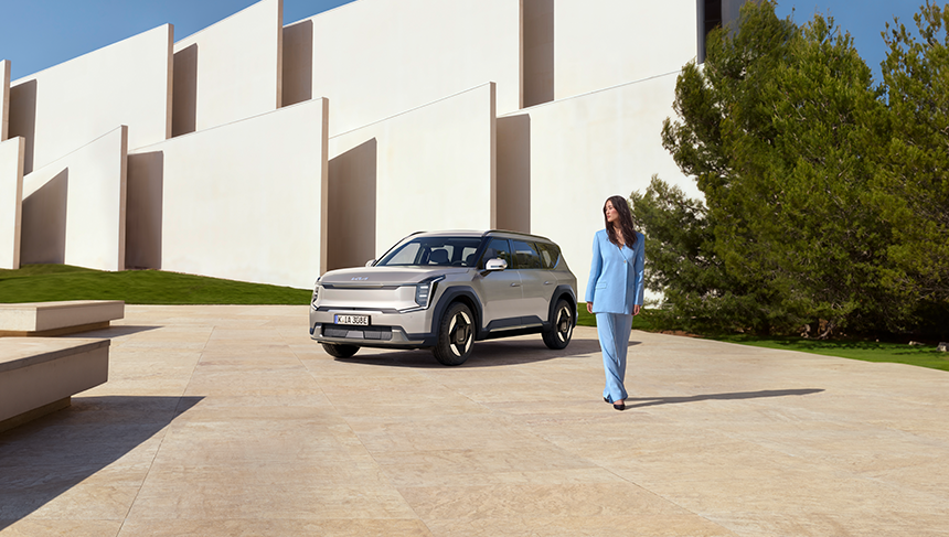Designen på EV9 RWD Standard Range exteriört